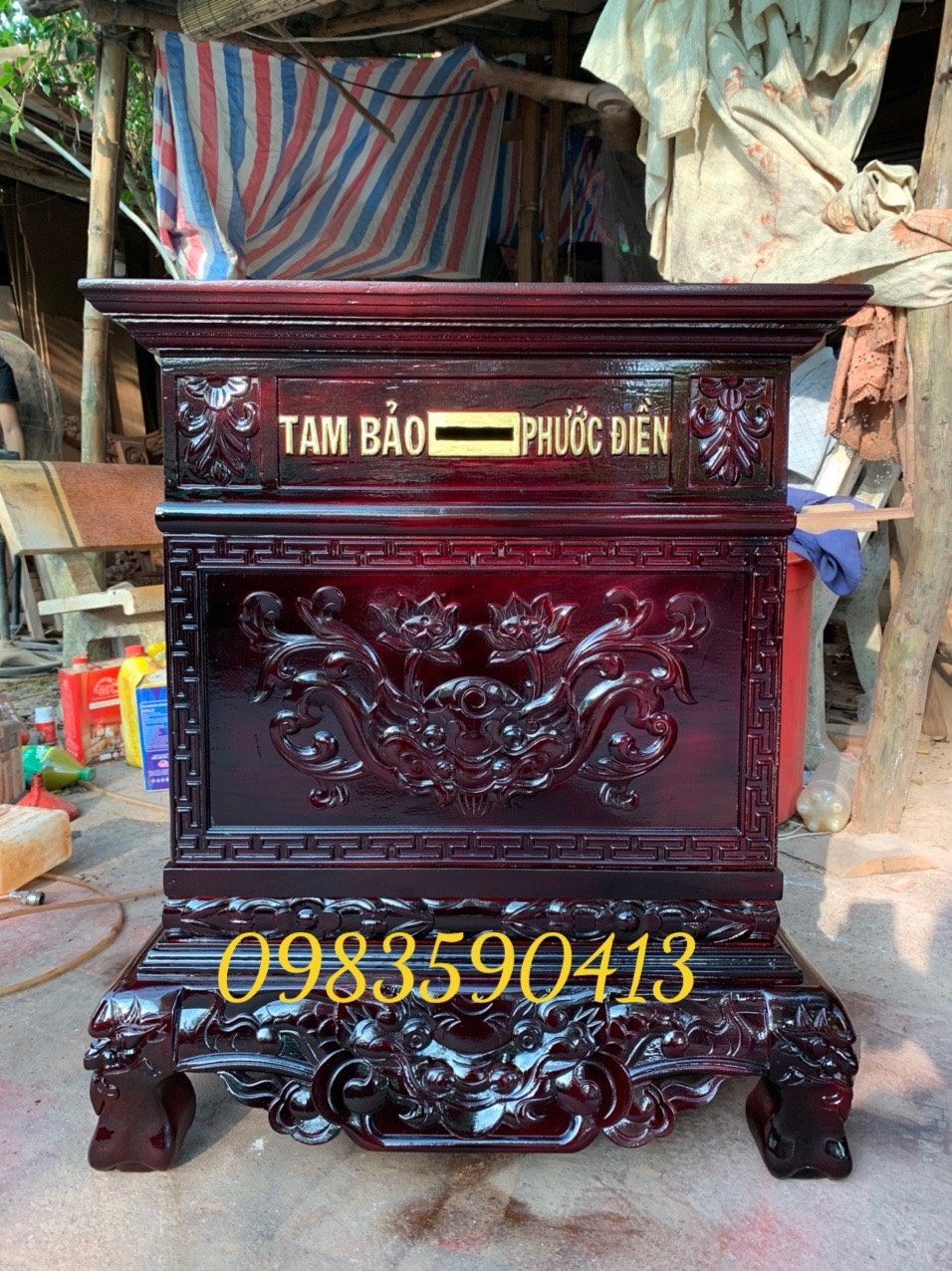 Thùng phước điền Tam Bảo